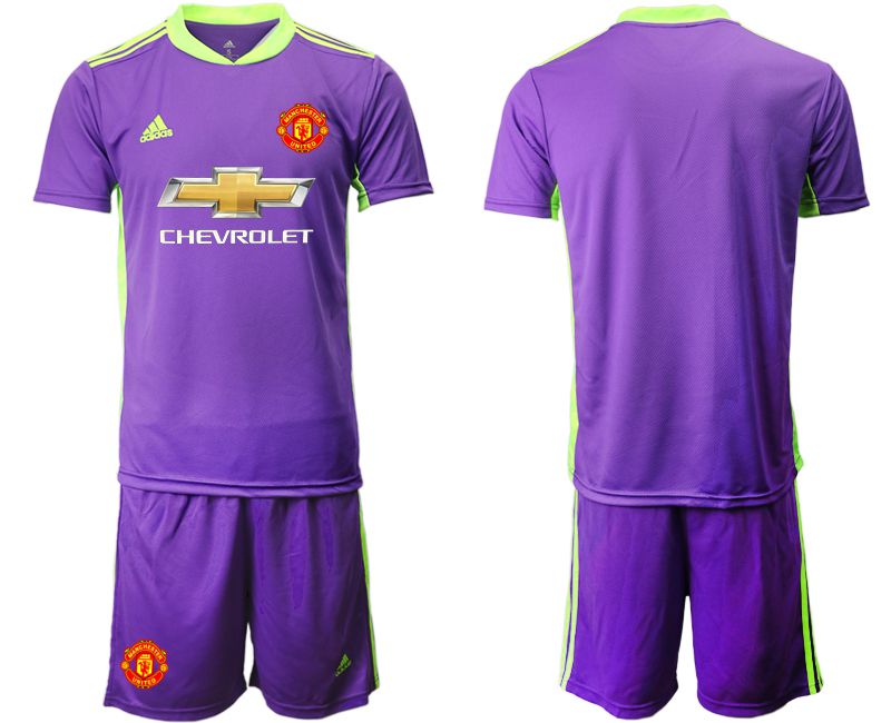 Men 2020-2021 club Manchester United purple goalkeeper Soccer Jerseys